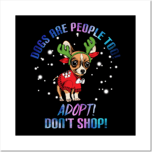 Dogs Are People Too T-Shirt For Dog Lovers Chihuahua Posters and Art